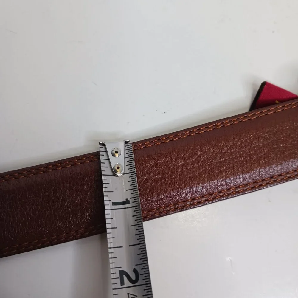 Cole Haan Vintage Genuine Leather Dress/Casual Belt Solid Brown size 36/90